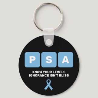 Prostate Cancer Awareness PSA  Keychain