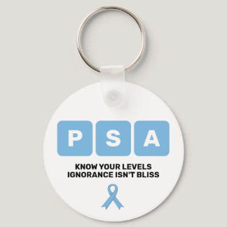 Prostate Cancer Awareness PSA  Keychain