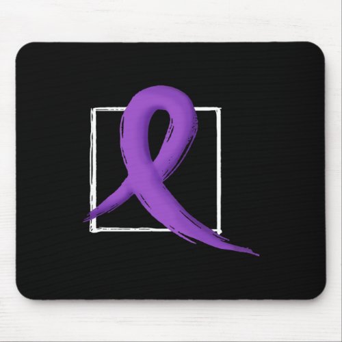 Prostate Cancer Awareness Purple Ribbon  Mouse Pad