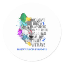 Prostate Cancer Awareness Ribbon Support Gifts Classic Round Sticker