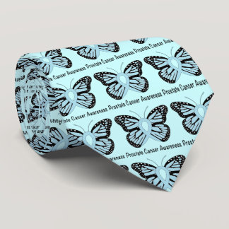 Prostate Cancer Awareness Ribbon with Butterfly Neck Tie