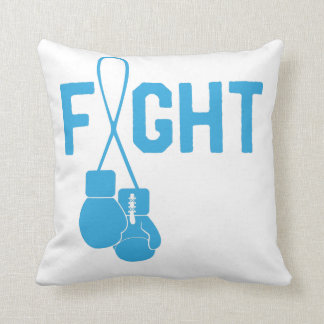 Prostate Cancer Awareness Survivor Fighter Ribbon Throw Pillow
