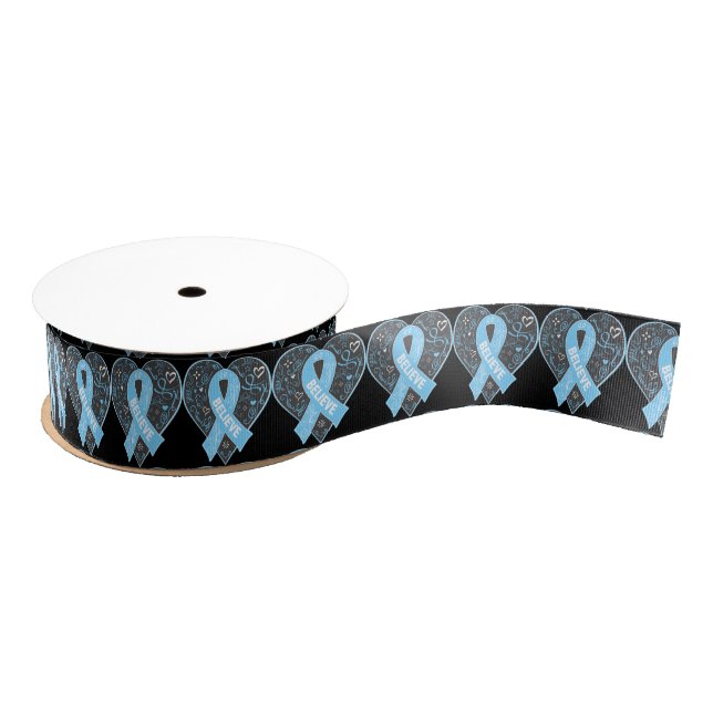 Prostate Cancer Believe Ribbon Heart (Spool)