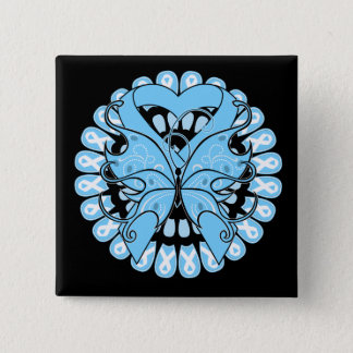 Prostate Cancer Butterfly Circle of Ribbons Button