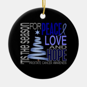 Prostate Cancer Christmas 1 Ornaments