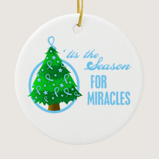 Prostate Cancer Christmas Miracles Ceramic Ornament