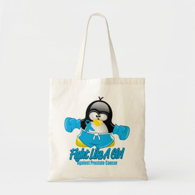 Prostate Cancer Fighting Penguin Tote Bag (Front)