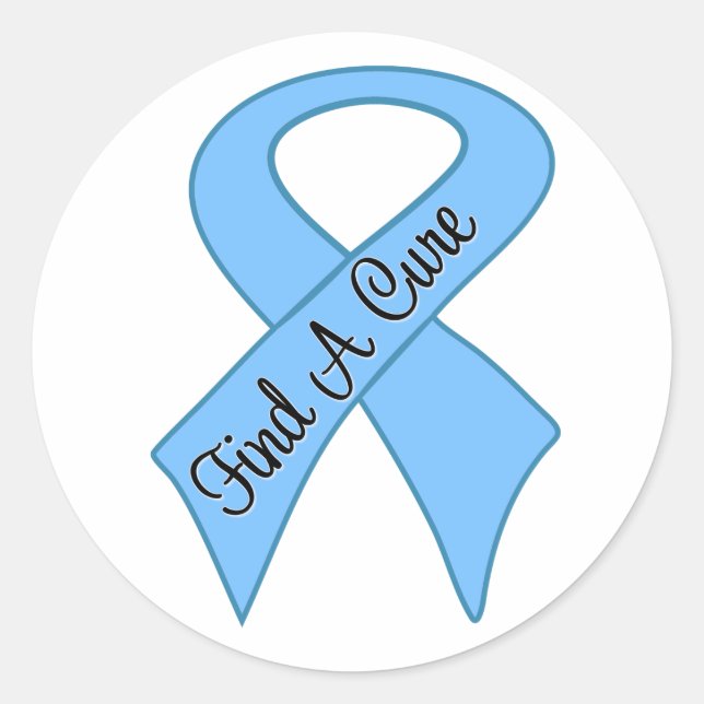 Prostate Cancer Find a Cure Classic Round Sticker (Front)