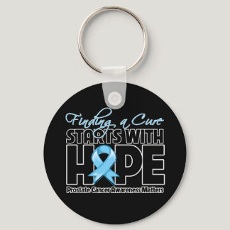 Prostate Cancer Finding a Cure Starts With Hope Keychain