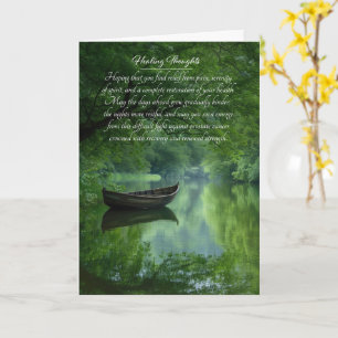 Prostate Cancer Get Well Sentimental Boat on Lake Card