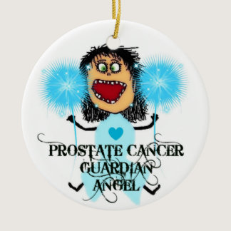 Prostate Cancer Guardian Angel Ceramic Ornament