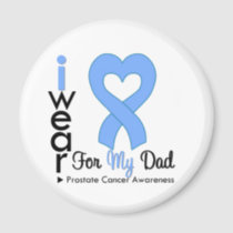 Prostate Cancer Heart Ribbon DAD Magnet