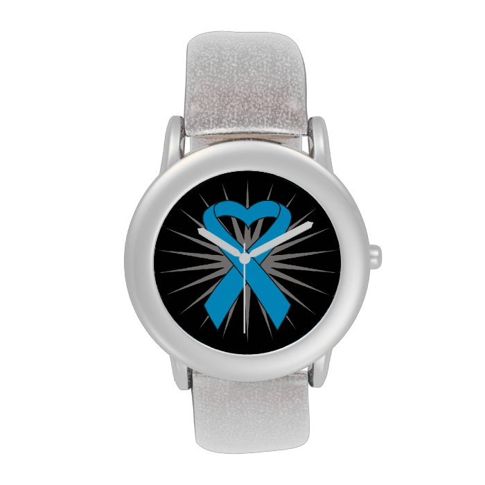 Prostate Cancer Heart Ribbon Watches