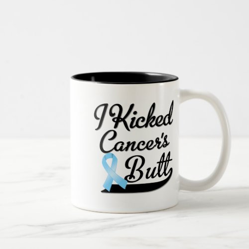 Prostate Cancer I Kicked Butt Two_Tone Coffee Mug