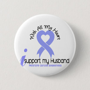 PROSTATE CANCER I Support My Husband Pinback Button