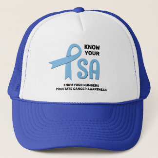 Prostate Cancer KNOW YOUR PSA Trucker Hat