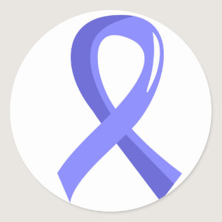 Prostate Cancer Light Blue Ribbon 3 Classic Round Sticker