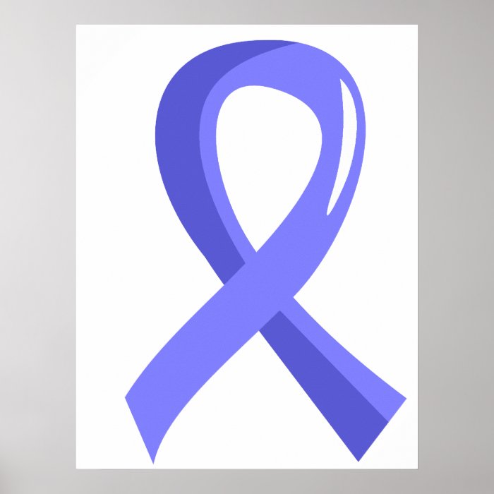 Prostate Cancer Light Blue Ribbon 3 Print