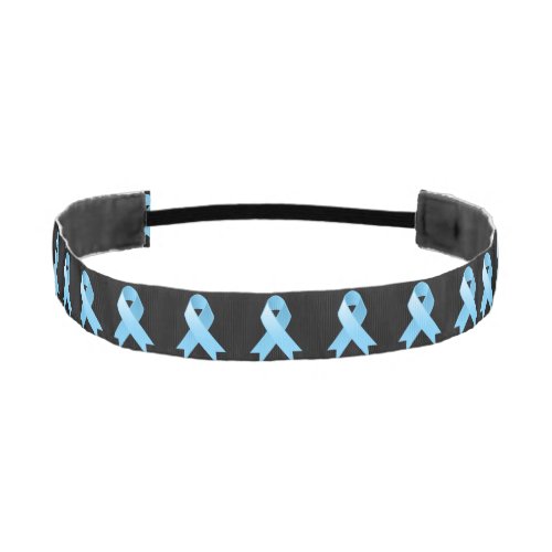 Prostate Cancer Light Blue Ribbon Athletic Headband