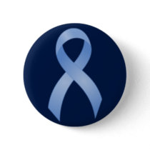 Prostate Cancer Light Blue Ribbon Button