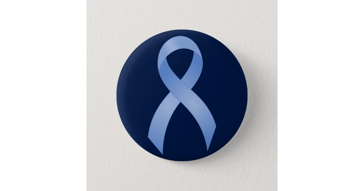 Prostate Cancer Light Blue Ribbon Button