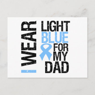 Prostate Cancer Light Blue Ribbon Dad Postcard