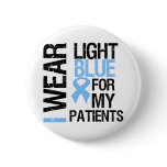 Prostate Cancer Light Blue Ribbon Patients Button