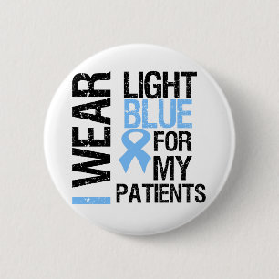 Prostate Cancer Light Blue Ribbon Patients Button