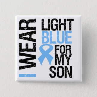 Prostate Cancer Light Blue Ribbon Son Pinback Button
