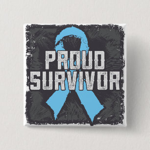 Prostate Cancer Proud Survivor Button