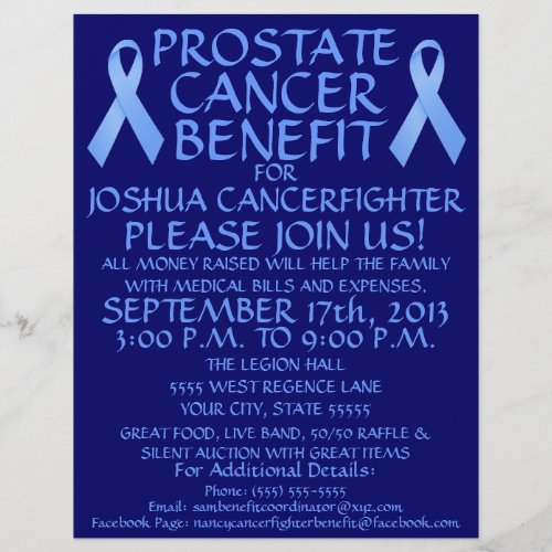 Prostate Cancer Ribbon  Benefit Flyer