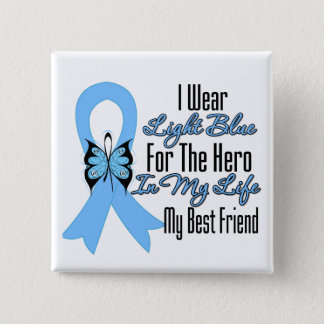 Prostate Cancer Ribbon Hero My Best Friend Pinback Button