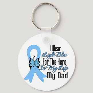 Prostate Cancer Ribbon Hero My Dad Keychain