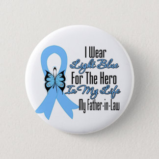 Prostate Cancer Ribbon Hero My Father in Law Button