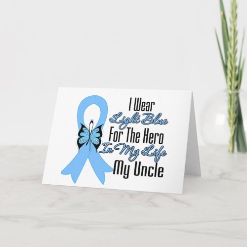 Prostate Cancer Ribbon Hero My Uncle Card