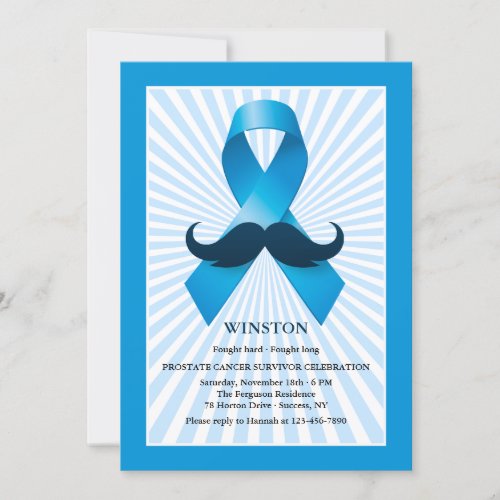 Prostate Cancer Ribbon Survivor Celebration Invitation
