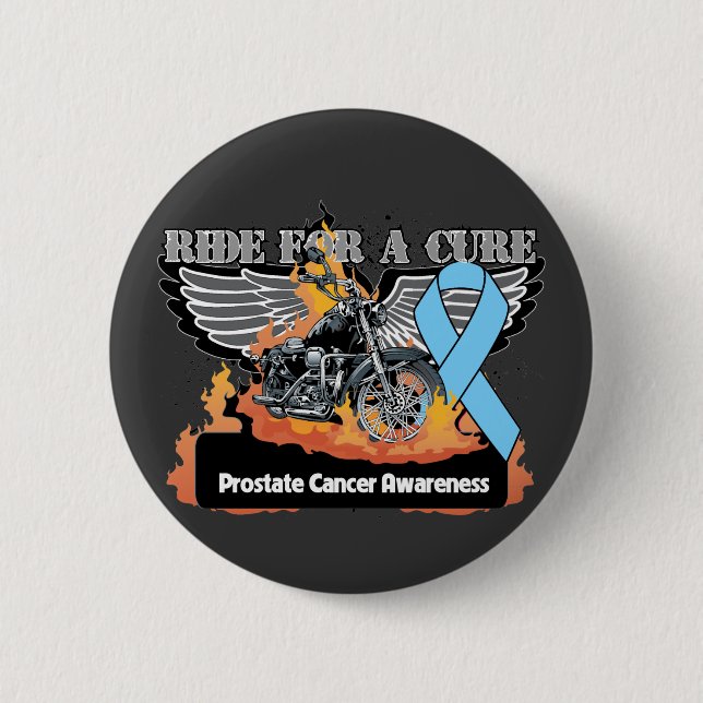 Prostate Cancer Ride For a Cure Button (Front)