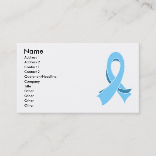 Customizable Prostate Cancer Stylish Ribbon Business Card
