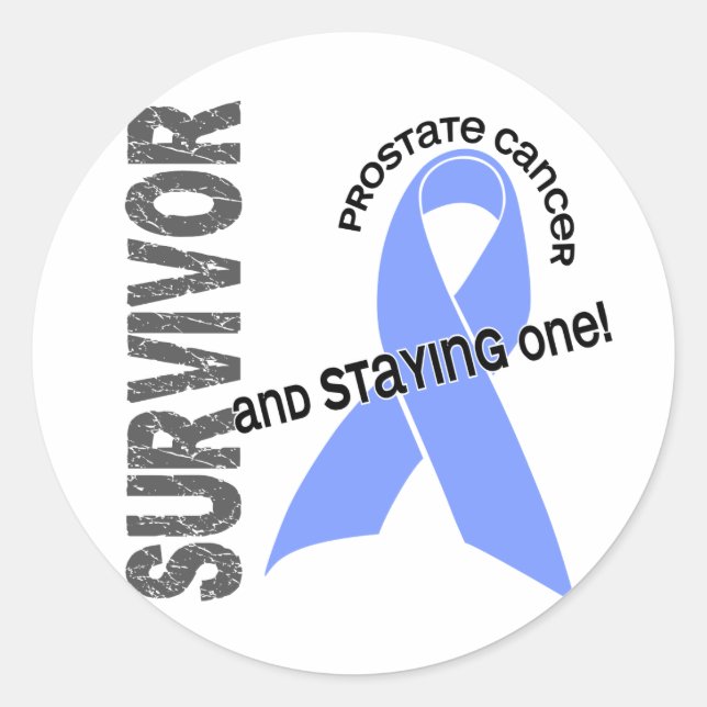 Prostate Cancer Survivor 1 Classic Round Sticker (Front)