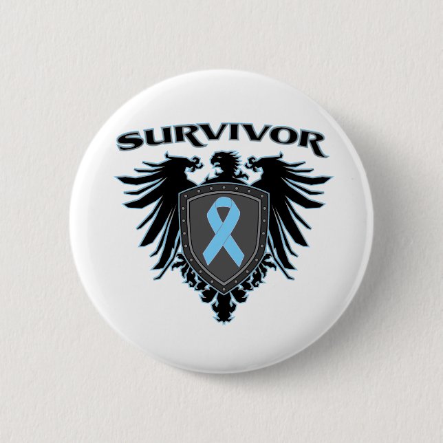 Prostate Cancer Survivor Crest Button (Front)
