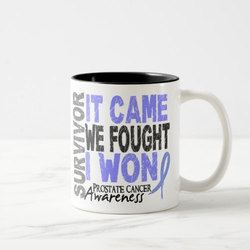 Prostate Cancer Survivor It Came We Fought I Won Two_Tone Coffee Mug