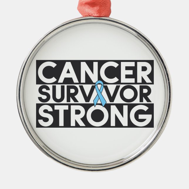 Prostate Cancer Survivor Strong Metal Ornament (Front)