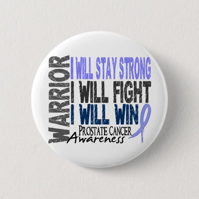 Prostate Cancer Warrior Button (Front)