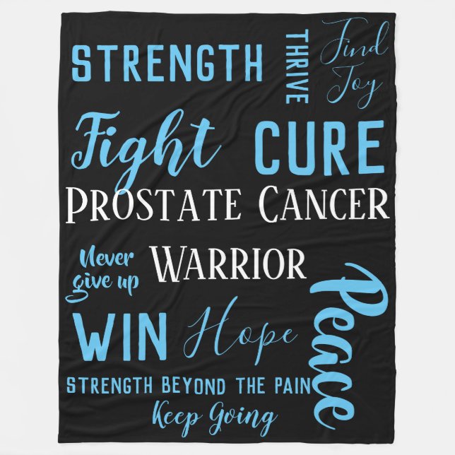 Prostate Cancer Warrior large blanket (Front)