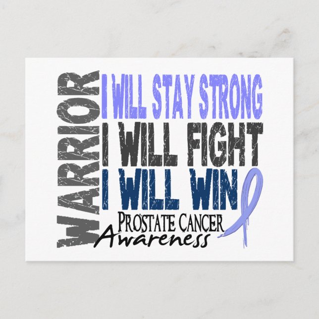 Prostate Cancer Warrior Postcard (Front)