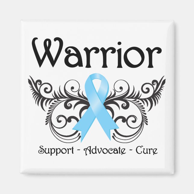 Prostate Cancer Warrior Scroll Magnet (Front)