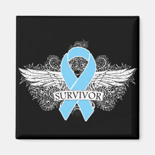 Prostate Cancer Winged SURVIVOR Ribbon Magnet
