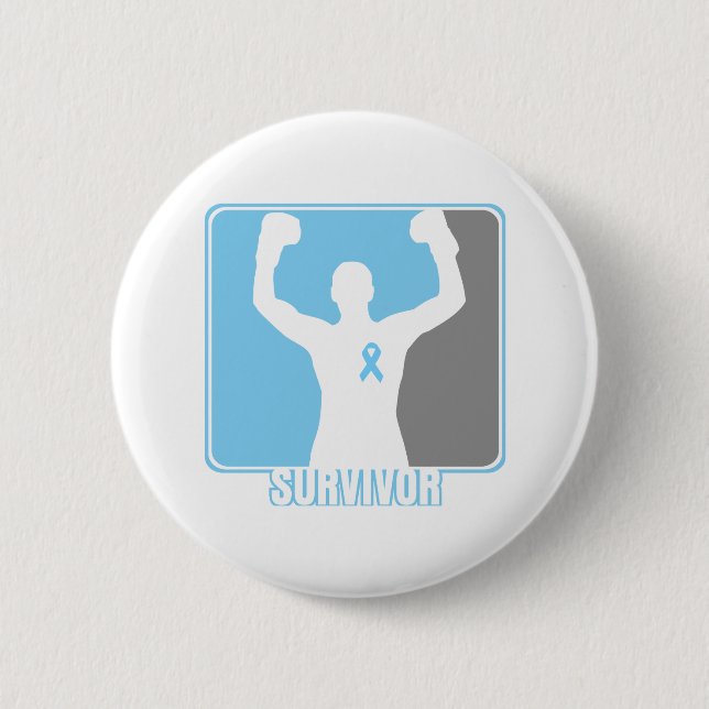 Prostate Cancer Winning Survivor Pinback Button (Front)