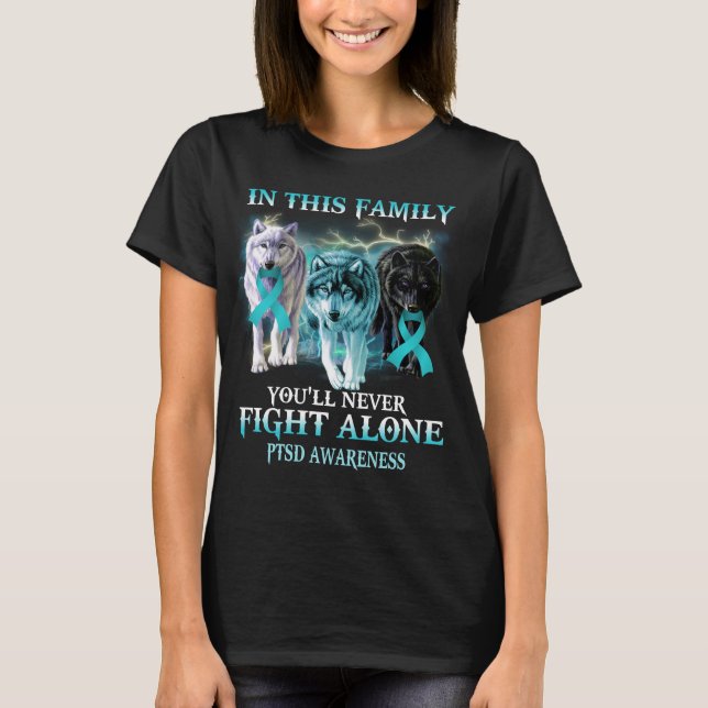 prostate cancer wolf never fight alone T-Shirt (Front)