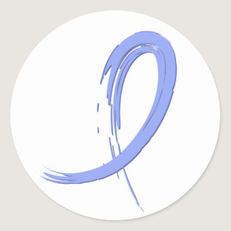 Prostate Cancer's Light Blue Ribbon A4 Classic Round Sticker